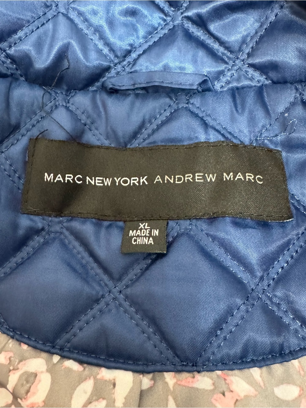 Marc New York Andrew Marc Diamond Quilted Navy Full Zip Up Jacket - Picture 8 of 13